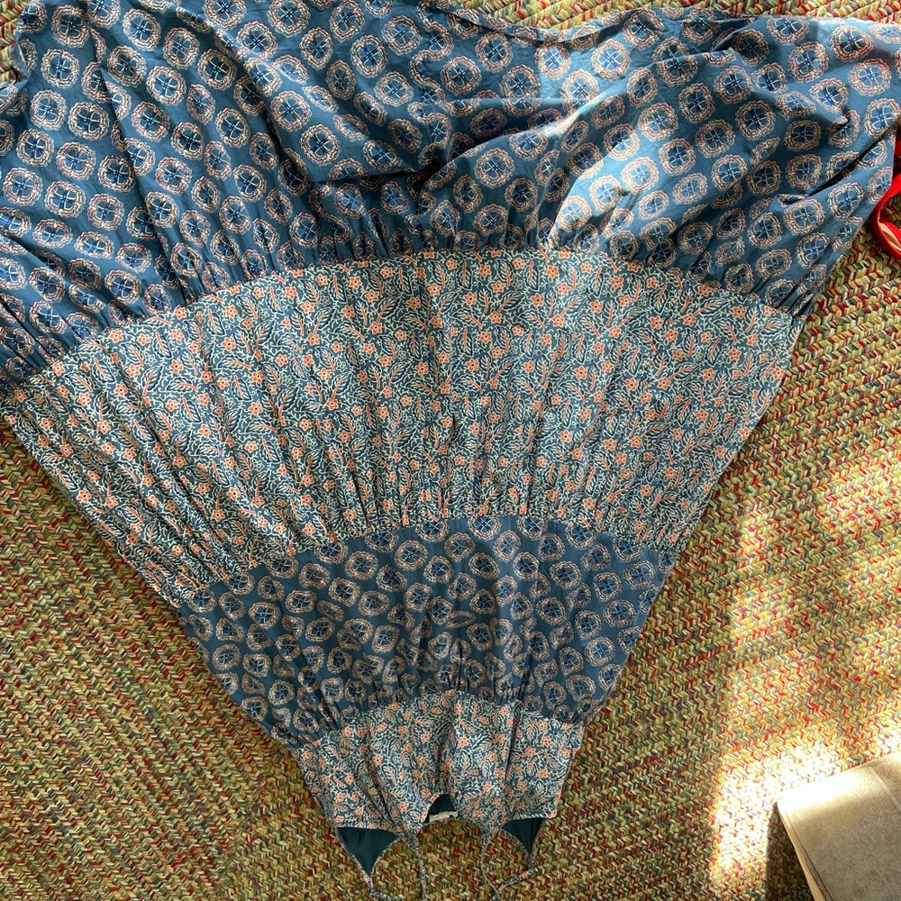 Roller Rabbit Blue Cotton Fabric - Picture 5 of 5